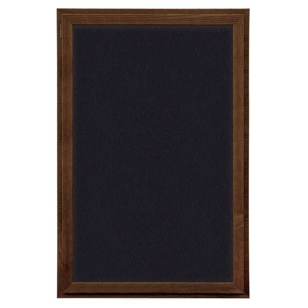 United Visual Products Indoor Enclosed Combo Board, 72"x36", Satin Frame/Black Porc & Pumice UVCB7236-BLKPORC-PUMICE
